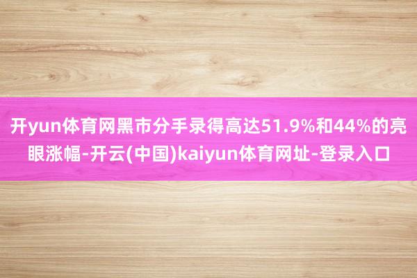 开yun体育网黑市分手录得高达51.9%和44%的亮眼涨幅-开云(中国)kaiyun体育网址-登录入口