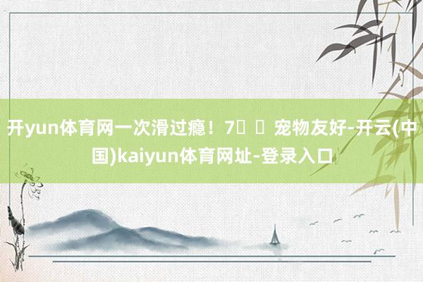 开yun体育网一次滑过瘾!7️⃣宠物友好-开云(中国)kaiyun体育网址-登录入口