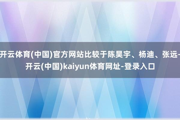 开云体育(中国)官方网站比较于陈昊宇、杨迪、张远-开云(中国)kaiyun体育网址-登录入口