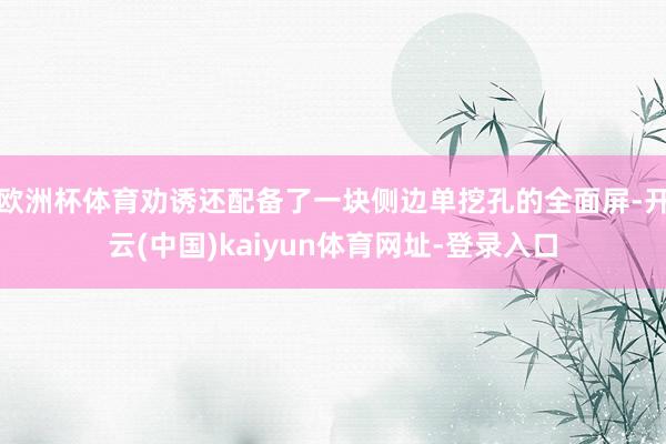 欧洲杯体育劝诱还配备了一块侧边单挖孔的全面屏-开云(中国)kaiyun体育网址-登录入口