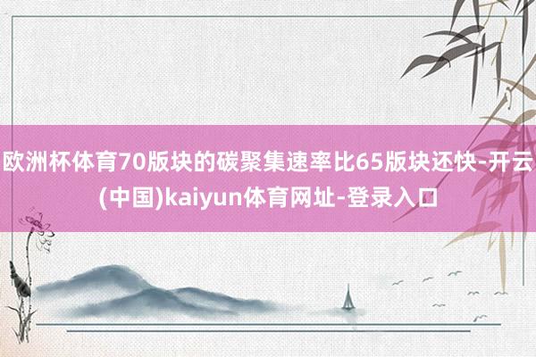 欧洲杯体育70版块的碳聚集速率比65版块还快-开云(中国)kaiyun体育网址-登录入口