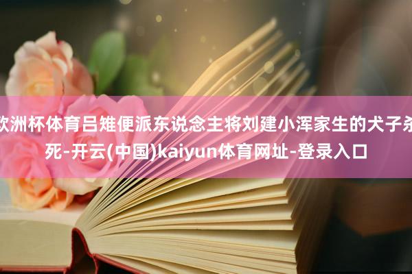 欧洲杯体育吕雉便派东说念主将刘建小浑家生的犬子杀死-开云(中国)kaiyun体育网址-登录入口