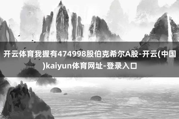 开云体育我握有474998股伯克希尔A股-开云(中国)kaiyun体育网址-登录入口