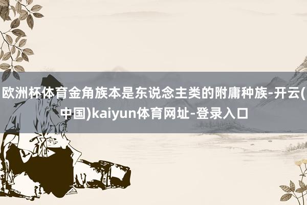 欧洲杯体育金角族本是东说念主类的附庸种族-开云(中国)kaiyun体育网址-登录入口