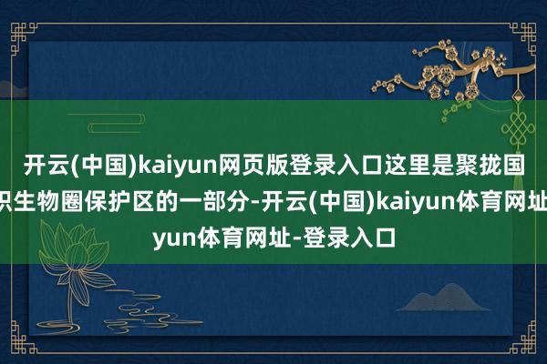 开云(中国)kaiyun网页版登录入口这里是聚拢国教科文组织生物圈保护区的一部分-开云(中国)kaiyun体育网址-登录入口