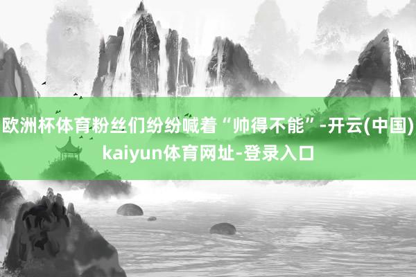 欧洲杯体育粉丝们纷纷喊着“帅得不能”-开云(中国)kaiyun体育网址-登录入口