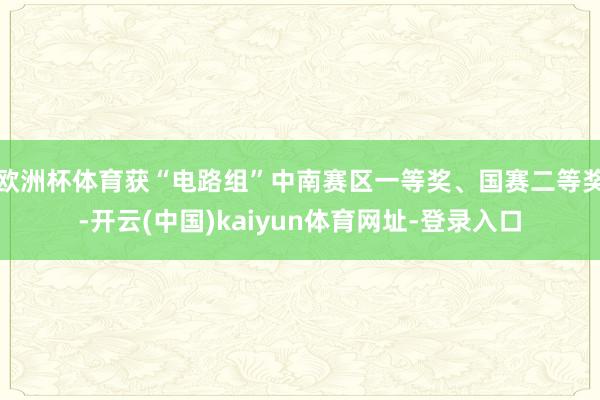 欧洲杯体育获“电路组”中南赛区一等奖、国赛二等奖-开云(中国)kaiyun体育网址-登录入口