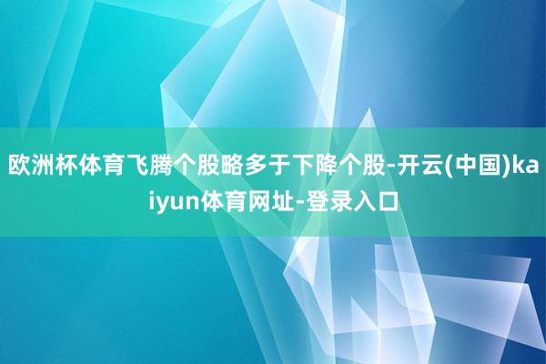 欧洲杯体育飞腾个股略多于下降个股-开云(中国)kaiyun体育网址-登录入口