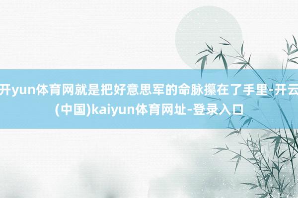 开yun体育网就是把好意思军的命脉攥在了手里-开云(中国)kaiyun体育网址-登录入口