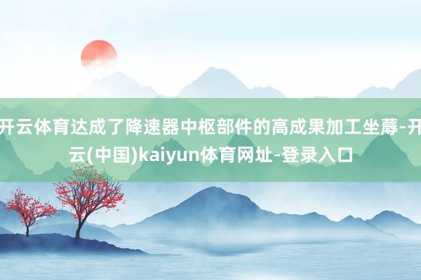 开云体育达成了降速器中枢部件的高成果加工坐蓐-开云(中国)kaiyun体育网址-登录入口
