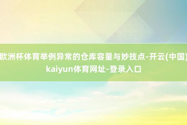 欧洲杯体育举例异常的仓库容量与妙技点-开云(中国)kaiyun体育网址-登录入口
