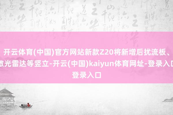 开云体育(中国)官方网站新款Z20将新增后扰流板、激光雷达等竖立-开云(中国)kaiyun体育网址-登录入口