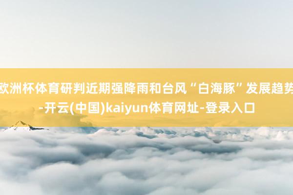 欧洲杯体育研判近期强降雨和台风“白海豚”发展趋势-开云(中国)kaiyun体育网址-登录入口