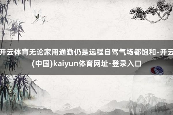开云体育无论家用通勤仍是远程自驾气场都饱和-开云(中国)kaiyun体育网址-登录入口