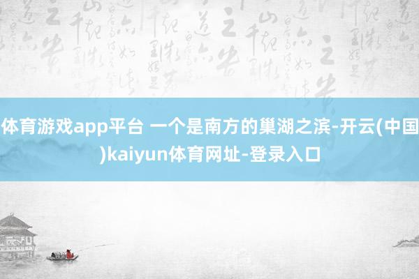 体育游戏app平台 一个是南方的巢湖之滨-开云(中国)kaiyun体育网址-登录入口